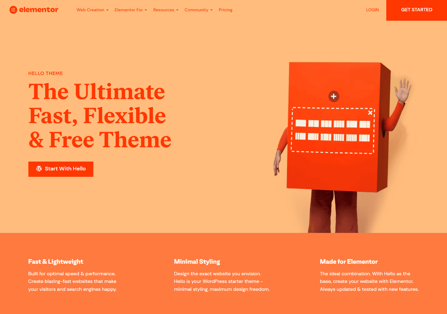 Hello Elementor - one of the best WordPress Themes for Elementor