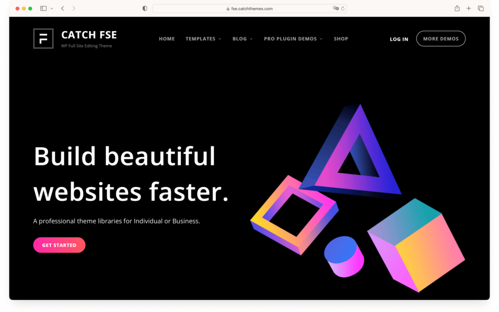 Catch FSE full site editing block theme