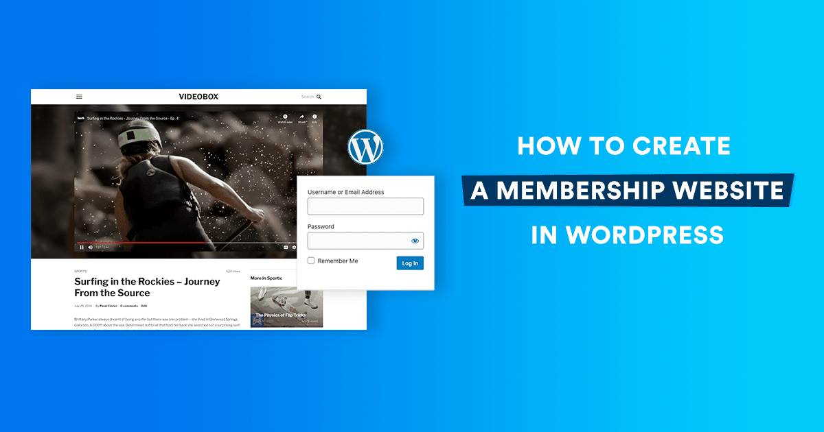 Create a Membership Website with WordPress