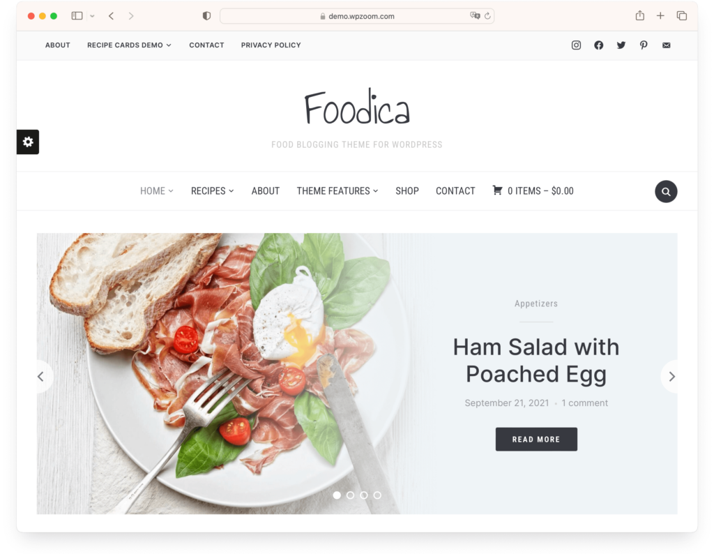 Foodica Lite - a free theme for your food blog