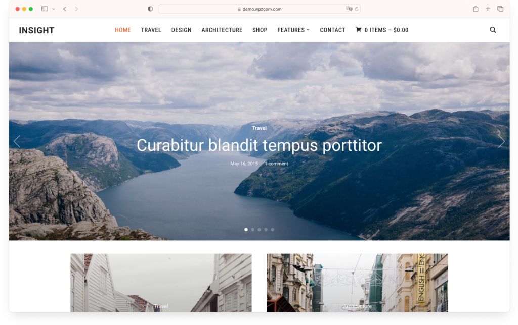 Insight travel theme