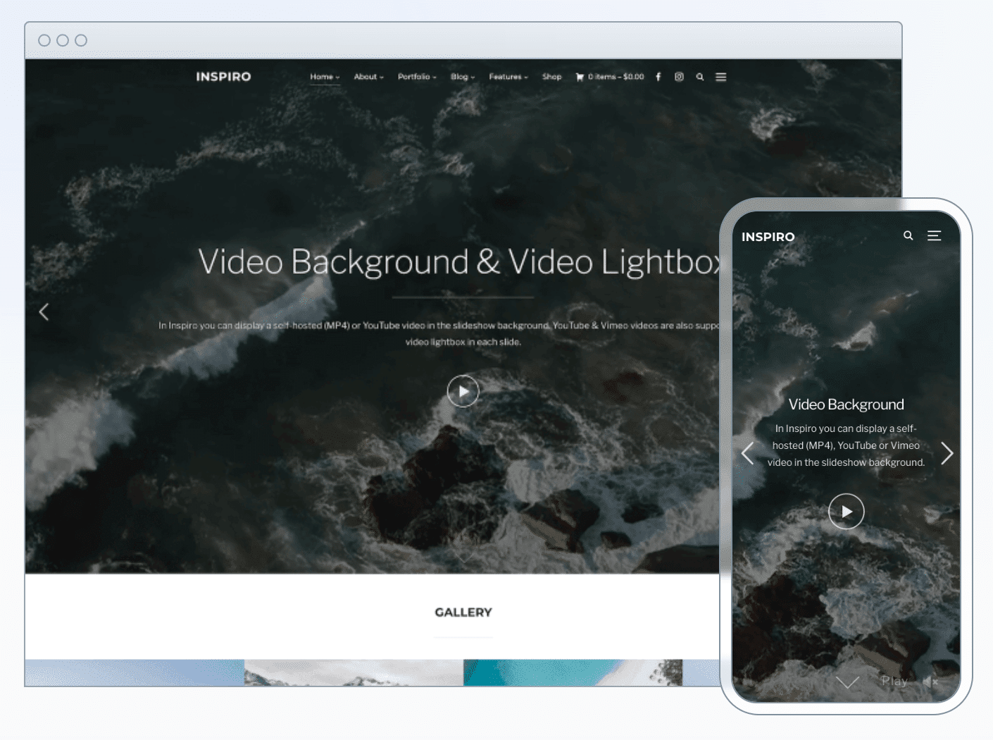 Inspiro Premium Video Background Theme