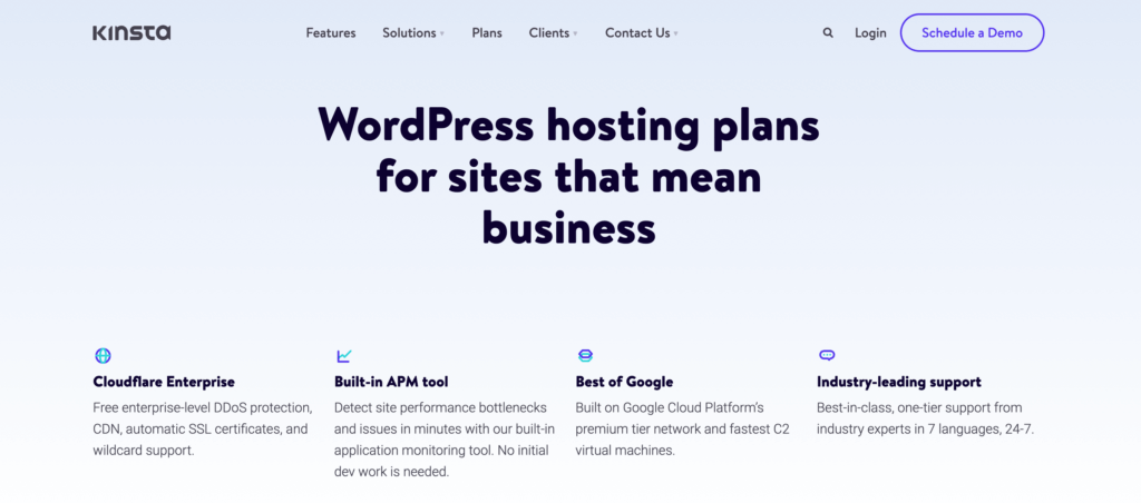 Kinsta WordPress hosting