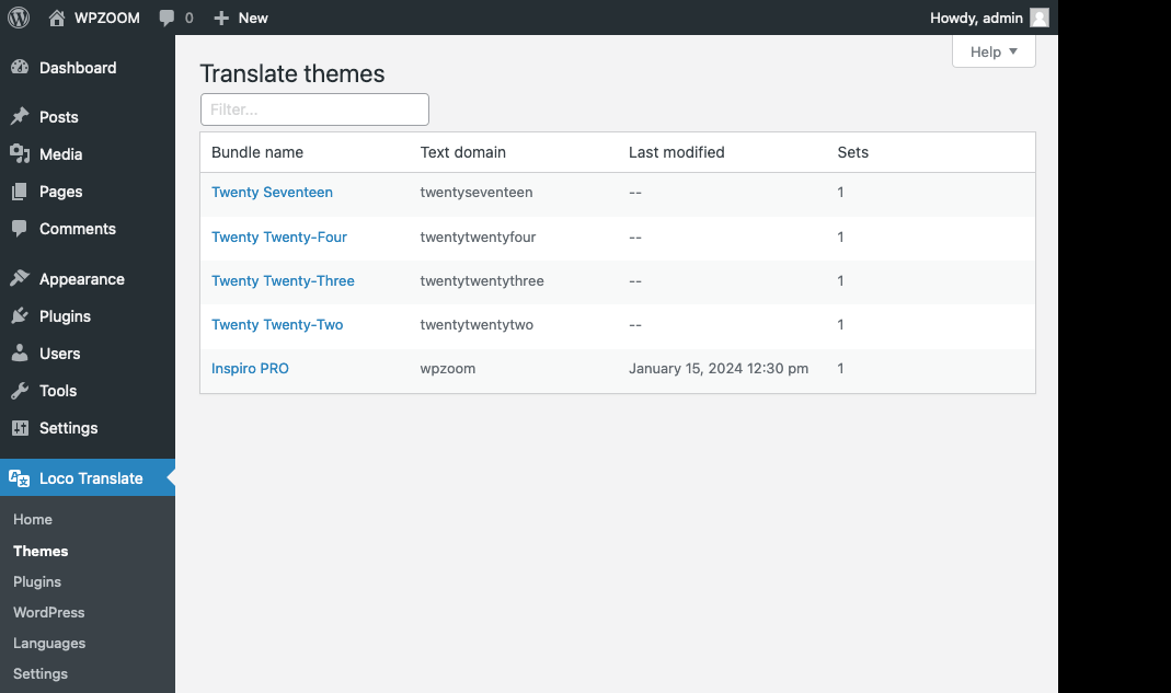 Loco Translate Themes