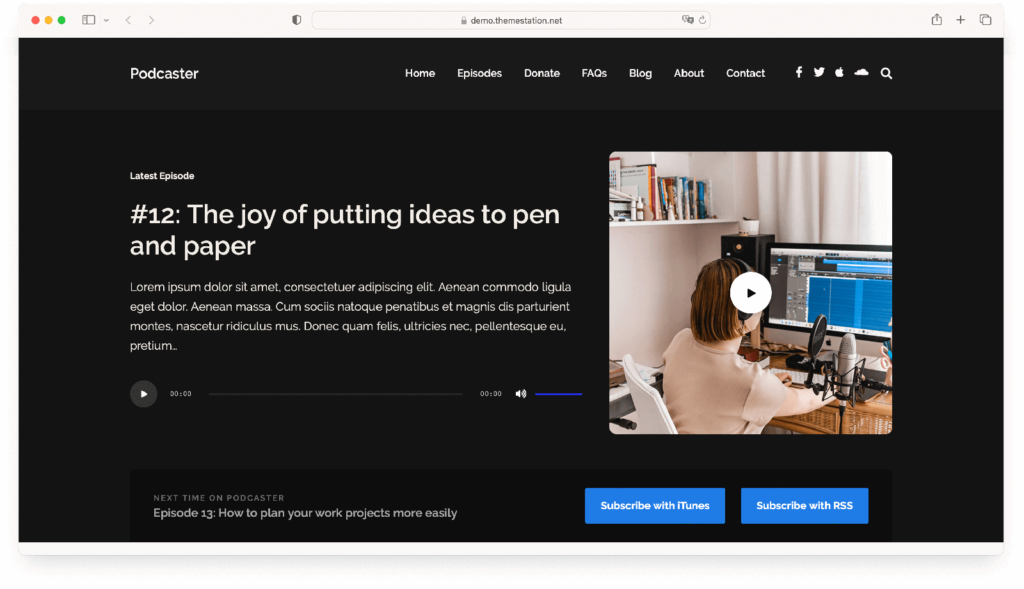 Podcaster theme