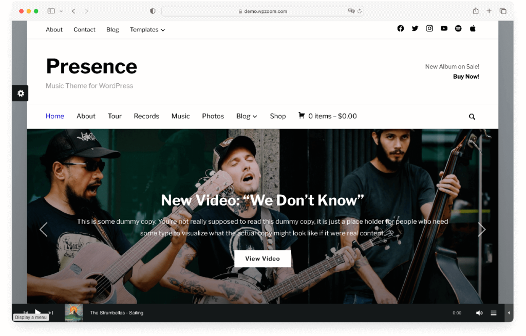 Presence podcasting theme