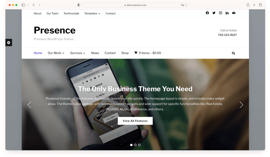 Presence business theme