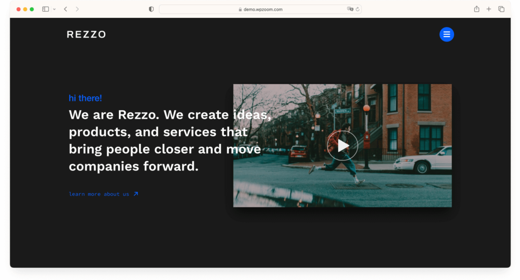 Rezzo video theme