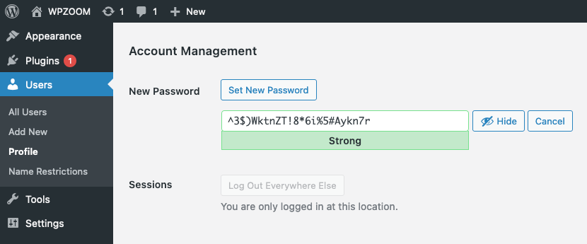 Strong Password