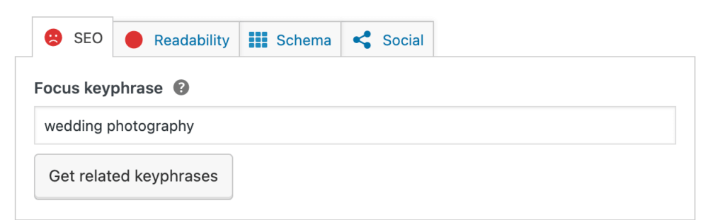 Yoast focus keyphrase