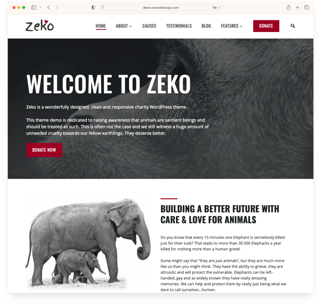 Zeko WordPress business theme